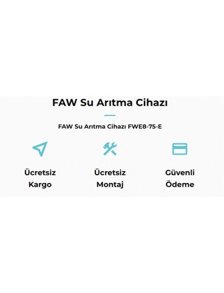 FAW Pompalı Su Arıtma Cihazı